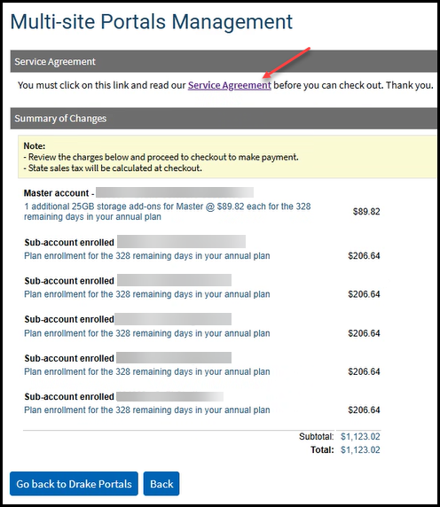 Multi-site portal - service agreement Multi-site portal - service agreement